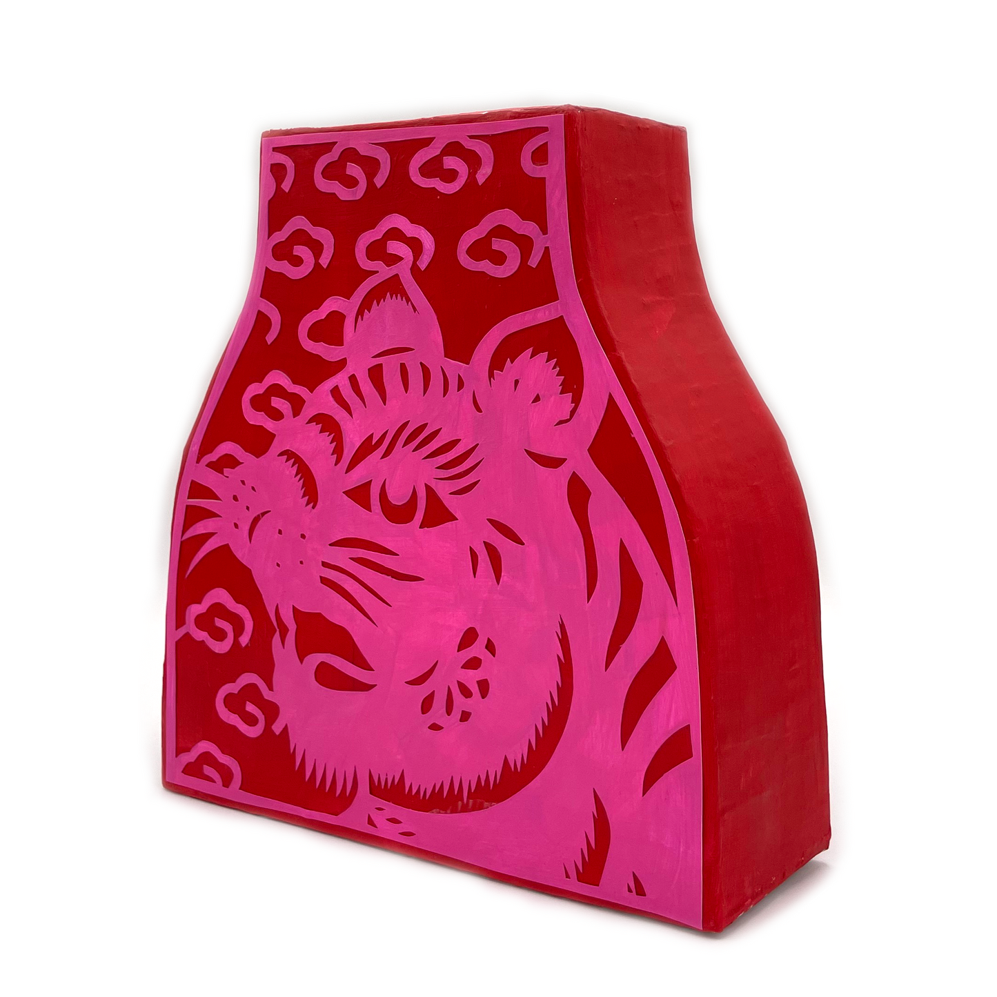 Pink and Red Tiger Vase